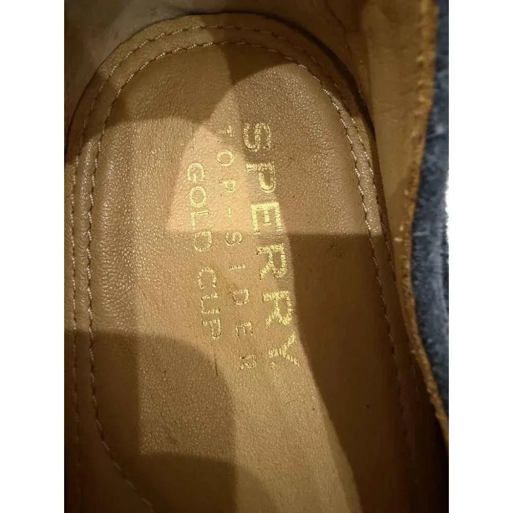 Sperry Gold Cup Navy Blue Suede Penny Driver Loafers 8M